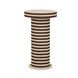 Lyra Natural and White Round Side Table