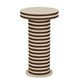 Lyra Natural and White Round Side Table
