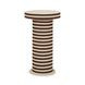 Lyra Natural and White Round Side Table