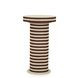 Lyra Natural and White Round Side Table