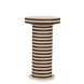 Lyra Natural and White Round Side Table