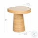 Felicia Natural Lilypad Tall Side Table