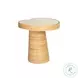 Felicia Natural Lilypad Short Side Table