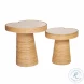 Felicia Natural Lilypad Short Side Table