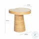 Felicia Natural Lilypad Short Side Table