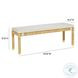 Amara Cream and Natural Linen 50" Bench