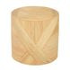 Matea Natural Round Cross Side Table