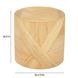 Matea Natural Round Cross Side Table