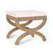 Kappa White Upholstered Accent Stool