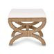 Kappa White Upholstered Accent Stool
