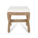 Kappa White Upholstered Accent Stool