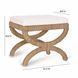 Kappa White Upholstered Accent Stool