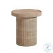 Darcy Faux Travertine Concrete Side Table