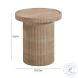 Darcy Faux Travertine Concrete Side Table