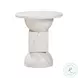 Chip White Marble Print Side Table