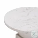 Chip White Marble Print Side Table
