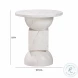 Chip White Marble Print Side Table