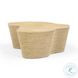 Slab Natural Seagrass Free Form Coffee Table