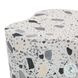 Slab Terrazzo Black and White Side Table