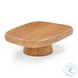 Darial Natural Wood Grain Pattern Outdoor Rectangular Coffee Table
