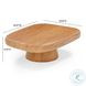 Darial Natural Wood Grain Pattern Outdoor Rectangular Coffee Table