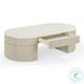 Bella Cream Oval Large Storage Coffee Table