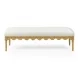 Oodle Cream Performance Fabric Upholstered Bed Bench
