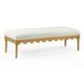 Oodle Cream Performance Fabric Upholstered Bed Bench
