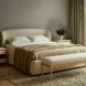 Oodle Cream Performance Fabric Upholstered Bed Bench
