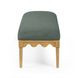 Oodle Green Performance Fabric Upholstered Bed Bench