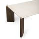 Restis Cream and Dark Brown Rectangular Quartz Top Coffee Table
