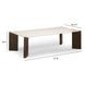 Restis Cream and Dark Brown Rectangular Quartz Top Coffee Table