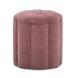 Fleur Mauve Performance Fabric Upholstered Round Storage Ottoman