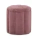 Fleur Mauve Performance Fabric Upholstered Round Storage Ottoman