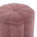 Fleur Mauve Performance Fabric Upholstered Round Storage Ottoman