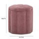 Fleur Mauve Performance Fabric Upholstered Round Storage Ottoman