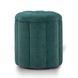 Fleur Peacock Performance Fabric Upholstered Round Storage Ottoman