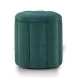 Fleur Peacock Performance Fabric Upholstered Round Storage Ottoman