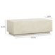 Romy Cream Travertine Rectangular Coffee Table