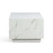 Romy White Marble Rectangular Coffee Table