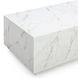 Romy White Marble Rectangular Coffee Table
