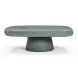 Darial Green Rectangular Outdoor Concrete Top Coffee Table