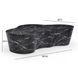 Slab Black Marble Free Form Outdoor Concrete Top Coffee Table