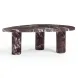 Libby Red Levanto Triangular Outdoor Concrete Top Coffee Table