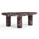 Libby Red Levanto Triangular Outdoor Concrete Top Coffee Table