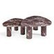 Libby Red Levanto Triangular Outdoor Concrete Top Nesting Coffee Table Set of 2