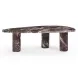 Libby Red Levanto Triangular Outdoor Concrete Top Large Coffee Table