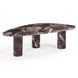 Libby Red Levanto Triangular Outdoor Concrete Top Large Coffee Table