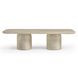 Tyche Travertine Rectangular Outdoor Concrete Top Coffee Table