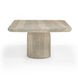 Tyche Travertine Rectangular Outdoor Concrete Top Coffee Table